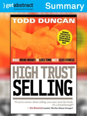 cover image of High Trust Selling (Summary)